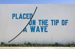 Lawrence Weiner, PLACED ON THE TIP OF A WAVE